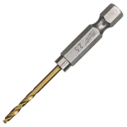 Свредло Milwaukee за метал стандартно 2.5 мм, 19/62 мм, HSS-G TiN, Shockwave Red Hex Свредло Milwaukee за метал стандартно 2.5 мм, 19/62 мм, HSS-G TiN, Shockwave Red Hex