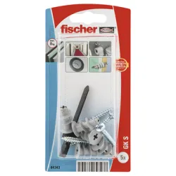 Дюбел Fischer пластмасов спираловиден за гипскартон, 5 бр./блистер ф 13x22 мм, GKS K NV