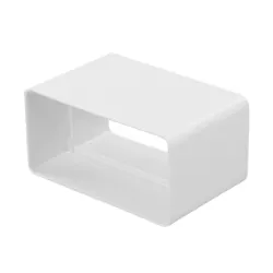 Съединител Haco PVC правоъгълен за въздуховод 110х55 мм, бял, CVP Съединител Haco PVC правоъгълен за въздуховод 110х55 мм, бял, CVP