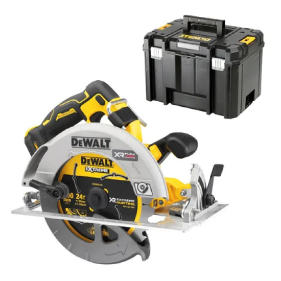 Акумулаторен ръчен циркуляр DeWALT    без батерия и зарядно, 18 V, ф 190 мм, 5500 об./мин, 57 ° DCS573NT