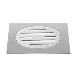 Решетка Agriya за подов сифон метална хромирана 90х90 мм, квадратна