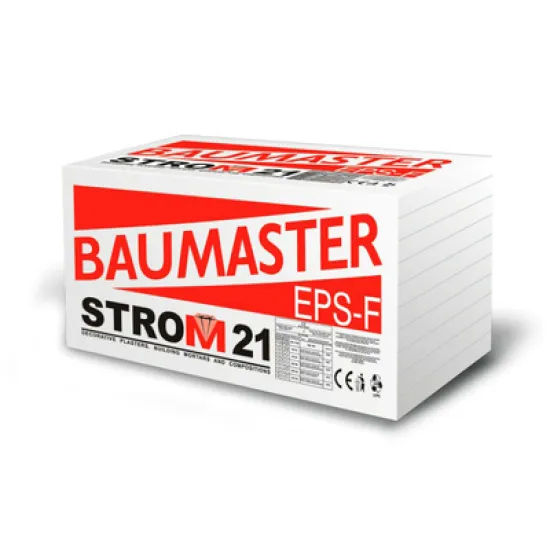 EPS Strom стиропор за изолация 50x500x1000 мм, 14-16 кг/м3, Baumaster EPS-F