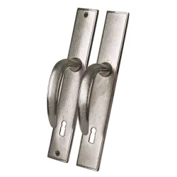 Дръжка Metal за обикновена брава с цял шилд 232х38 мм, 90 мм, никел, Mirela 1 Дръжка Metal за обикновена брава с цял шилд 232х38 мм, 90 мм, никел, Mirela 1