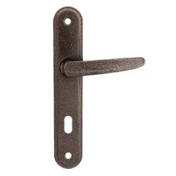 Дръжка Metal за обикновена брава с цял шилд 70 мм, шагрен, Mirela 2 Дръжка Metal за обикновена брава с цял шилд 70 мм, шагрен, Mirela 2