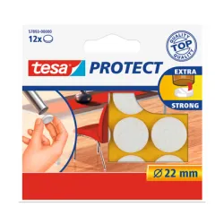 Подложка Tesa противоплъзгаща мебелна ф 22 мм, бяла, 12 бр. Подложка Tesa противоплъзгаща мебелна ф 22 мм, бяла, 12 бр.
