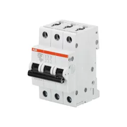 Прекъсвач ABB автоматичен триполюсен за DIN шина 32 A, 400 V, 10 kA, крива C, 3P, S203M-C32 Прекъсвач ABB автоматичен триполюсен за DIN шина 32 A, 400 V, 10 kA, крива C, 3P, S203M-C32