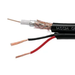 Кабел коаксиален за видеонаблюдение RG59, 2x0.75 мм2, бял, 59 ohm/m Кабел коаксиален за видеонаблюдение RG59, 2x0.75 мм2, бял, 59 ohm/m