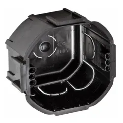 Конзолна кутия Legrand за електроинсталация съединителна ф 75x45 мм, 1 модул, черна, скрит монтаж Конзолна кутия Legrand за електроинсталация съединителна ф 75x45 мм, 1 модул, черна, скрит монтаж