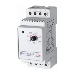 Терморегулатор Danfoss за подово отопление 3600 W, 16 A, от -10 до +10 °C, DEVIreg 330 Терморегулатор Danfoss за подово отопление 3600 W, 16 A, от -10 до +10 °C, DEVIreg 330