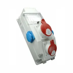 Табло Sez електроразпределително 180x343x163 мм, 2 монофазни 16 А, 2 трифазни 32/16 А Табло Sez електроразпределително 180x343x163 мм, 2 монофазни 16 А, 2 трифазни 32/16 А