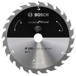 Диск Bosch карбиден за рязане на дърво 165х20х1.5 мм, 24 z, Standard for Wood Диск Bosch карбиден за рязане на дърво 165х20х1.5 мм, 24 z, Standard for Wood