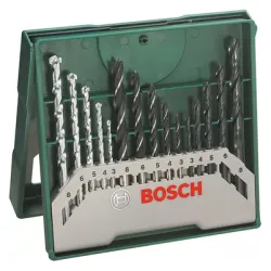 Свредло Bosch универсално с цилиндрична опашка 3-8 мм, 15 бр., Mini-X-Line Свредло Bosch универсално с цилиндрична опашка 3-8 мм, 15 бр., Mini-X-Line