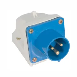 Щепсел Elmark промишлен стационарен монофазен 16 A, 230 V, 2P+Е, син, HT Щепсел Elmark промишлен стационарен монофазен 16 A, 230 V, 2P+Е, син, HT