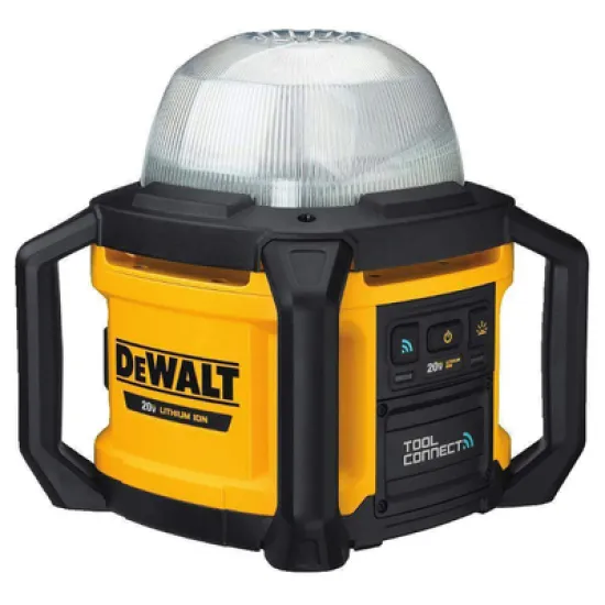 Фенер DeWALT настолен акумулаторен 18 V, 5 Ah, 3000 lm, 54 IP, жълт, Type 1