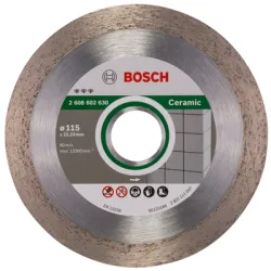 Диск Bosch диамантен за сухо рязане на керамични плочки 115x22.23x1.8 мм, 10 мм, Best for Ceramic Диск Bosch диамантен за сухо рязане на керамични плочки 115x22.23x1.8 мм, 10 мм, Best for Ceramic