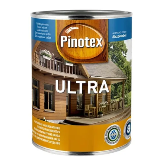 Лак Akzo Nobel спиртен за дърво 1 л, орех, Pinotex Ultra