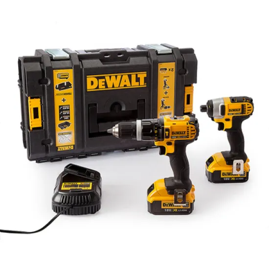 Комплект DeWALT акумулаторни инструменти  DCD785, DCF885, 18 V, 4 Ah, DCK285M2