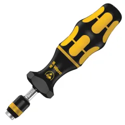 Отвертка Wera динамометрична ESD с държач за битове 1/4 x 155 мм, 2.5-11.5 in. lbs., Kraftform Series 7400 ESD Отвертка Wera динамометрична ESD с държач за битове 1/4 x 155 мм, 2.5-11.5 in. lbs., Kraftform Series 7400 ESD
