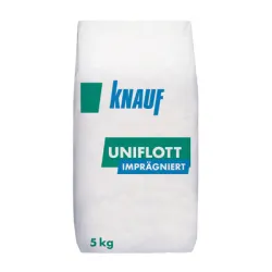Шпакловка Knauf за гипскартон суха смес, фина, импрегнираща 5 кг, Uniflott Шпакловка Knauf за гипскартон суха смес, фина, импрегнираща 5 кг, Uniflott