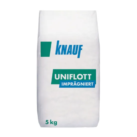 Шпакловка Knauf за гипскартон суха смес, фина, импрегнираща 5 кг, Uniflott