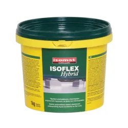 Мембрана Isomat хидроизолационна за покриви и тераси акрилно-полиуретанова 1 кг, бяла, Isoflex Hybrid
