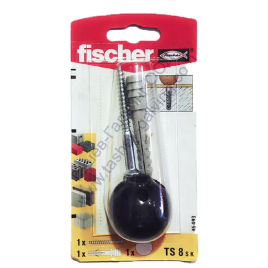 Стопер Fischer за врата 1 бр./блистер черен, TS K NV