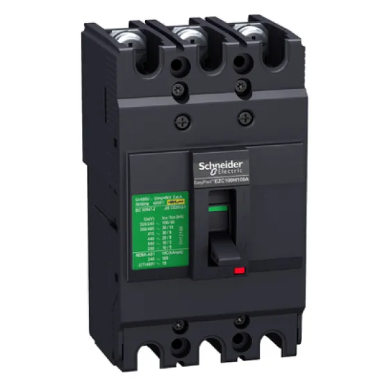 Прекъсвач Schneider Electric мощностен автоматичен тип А-1 100 A, 2.5-12.5 kA, 3P (3T), 690 V, Easypact EZC100N