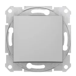 Ключ Schneider Electric електрически интериорен с механизъм и монтажна рамка скрит монтаж, сх. 1, 10 A, алуминий, Sedna Ключ Schneider Electric електрически интериорен с механизъм и монтажна рамка скрит монтаж, сх. 1, 10 A, алуминий, Sedna