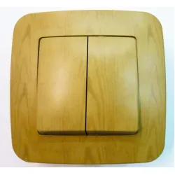 Ключ Makel електрически интериорен сериен скрит монтаж, сх. 5, 10 A, светло дърво, Lillium Natural