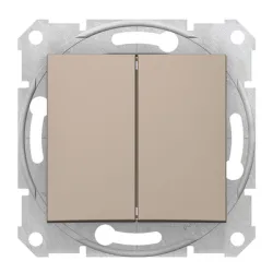 Ключ Schneider Electric електрически интериорен сериен девиаторен скрит монтаж, сх. 8, 10 A, титан, Sedna Ключ Schneider Electric електрически интериорен сериен девиаторен скрит монтаж, сх. 8, 10 A, титан, Sedna