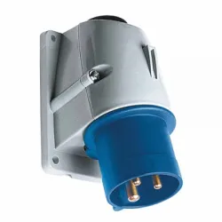 Щепсел ABB промишлен стационарен монофазен 32 A, 400 V, 2P+Е, син, 232BS6 Щепсел ABB промишлен стационарен монофазен 32 A, 400 V, 2P+Е, син, 232BS6