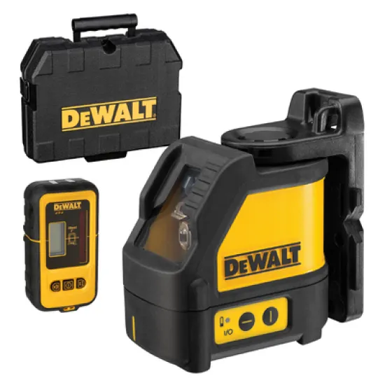 Нивелир DeWALT лазерен линеен с 2 лъча 15 м, 0.3 мм/м, DW088KD