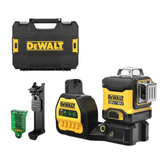 Нивелир DeWALT лазерен линеен с 3 лъча 35 м, 0.3 мм/м, DCE089NG18