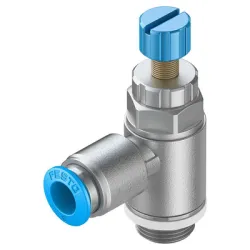 Клапан Festo дроселен възвратен отработен въздух 0.2-10 bar, 6 мм, GRLA-1/4-QS-6-RS-D Клапан Festo дроселен възвратен отработен въздух 0.2-10 bar, 6 мм, GRLA-1/4-QS-6-RS-D