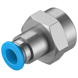 Съединител Festo пневматичен шлаух - резба 3/8, шлаух 8 мм, QSF-3/8-8-B Съединител Festo пневматичен шлаух - резба 3/8, шлаух 8 мм, QSF-3/8-8-B
