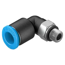 Съединител Festo пневматичен шлаух - резба Г-образен мини М5, шлаух 6 мм, QSML-M5-6 Съединител Festo пневматичен шлаух - резба Г-образен мини М5, шлаух 6 мм, QSML-M5-6