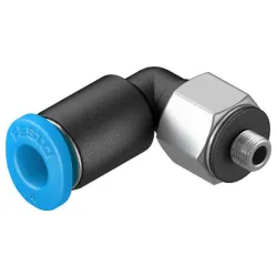 Съединител Festo пневматичен шлаух - резба Г-образен мини М3, шлаух 4 мм, QSML-M3-4 Съединител Festo пневматичен шлаух - резба Г-образен мини М3, шлаух 4 мм, QSML-M3-4