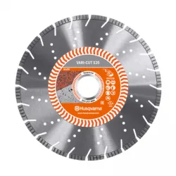 Диск Husqvarna Construction диамантен за сухо и мокро рязане на гранит, мрамор камък и скални материали 350x25.4 мм, 10 мм, Vari-Cut S35 Диск Husqvarna Construction диамантен за сухо и мокро рязане на гранит, мрамор камък и скални материали 350x25.4 мм, 10 мм, Vari-Cut S35