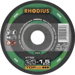 Диск Rhodius карбофлексен за рязане на камък и неметали 115х22.23х1.5 мм, XT66