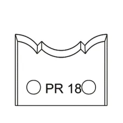 Нож Dena профилен за универсална фрезова глава 40х4 мм, PR18