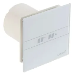 Вентилатор Cata за стенен монтаж квадратен 8 W, 115 м3/ч, 150х150х122.5 мм, ф 100 мм, бял, E-GLASS DISPLAY E-100 GTH