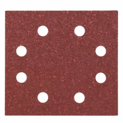 Шкурка DeWALT за виброшлайф правоъгълна с 8 отвора 140x115 мм, P220
