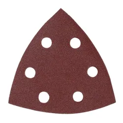 Шкурка Makita за виброшлайф триъгълна с 6 отвора 95x95x95 мм, P100 Шкурка Makita за виброшлайф триъгълна с 6 отвора 95x95x95 мм, P100