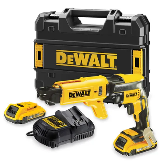 Винтоверт DeWALT акумулаторен с пълнител безчетков 18 V, 2 Ah, 30 Nm, DCF620D2K