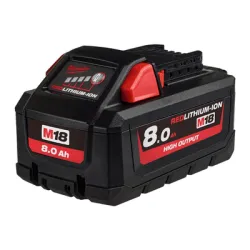 Батерия Milwaukee акумулаторна Li-Ion за електроинструменти  18 V, 8 Ah, M18 High Output Батерия Milwaukee акумулаторна Li-Ion за електроинструменти  18 V, 8 Ah, M18 High Output