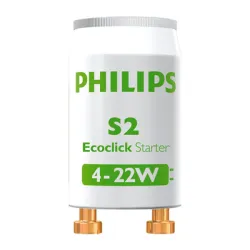 Стартер Philips за луминесцентна лампа 4-22 W, S2 Ecoclick Стартер Philips за луминесцентна лампа 4-22 W, S2 Ecoclick