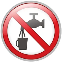 Знак Totem лепенка забранителен Водата не е за пиене ф 150 мм Знак Totem лепенка забранителен Водата не е за пиене ф 150 мм