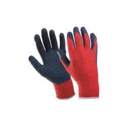 Ръкавици Top Strong топени в латекс полиестерни размер 10, черно и червено