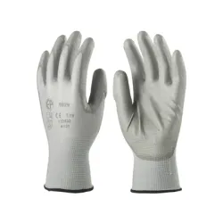 Ръкавици Eurotechnique топени в полиуретан полиестерни размер 9, сиви, 6129
