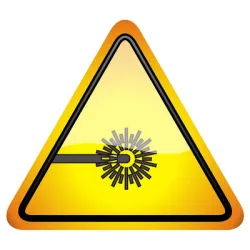 Знак Totem лепенка предупредителен Внимание! Лазерни лъчи 145х145 мм Знак Totem лепенка предупредителен Внимание! Лазерни лъчи 145х145 мм